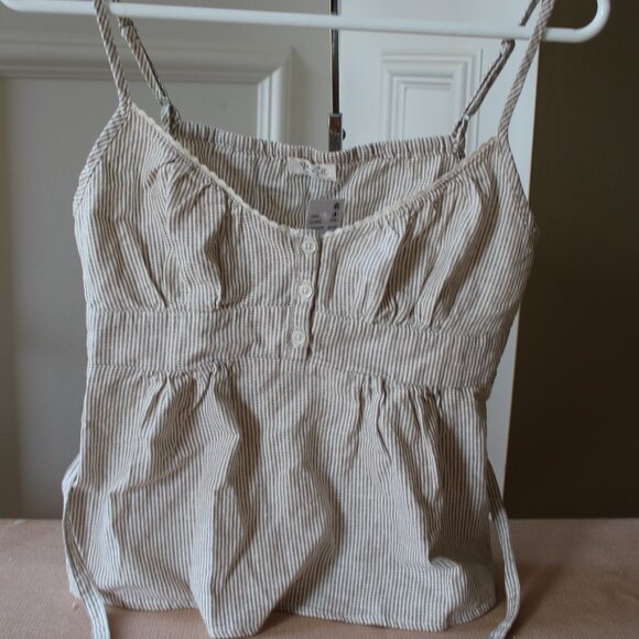 John Galt Stripe Babydoll Tank - Picture 1 of 6
